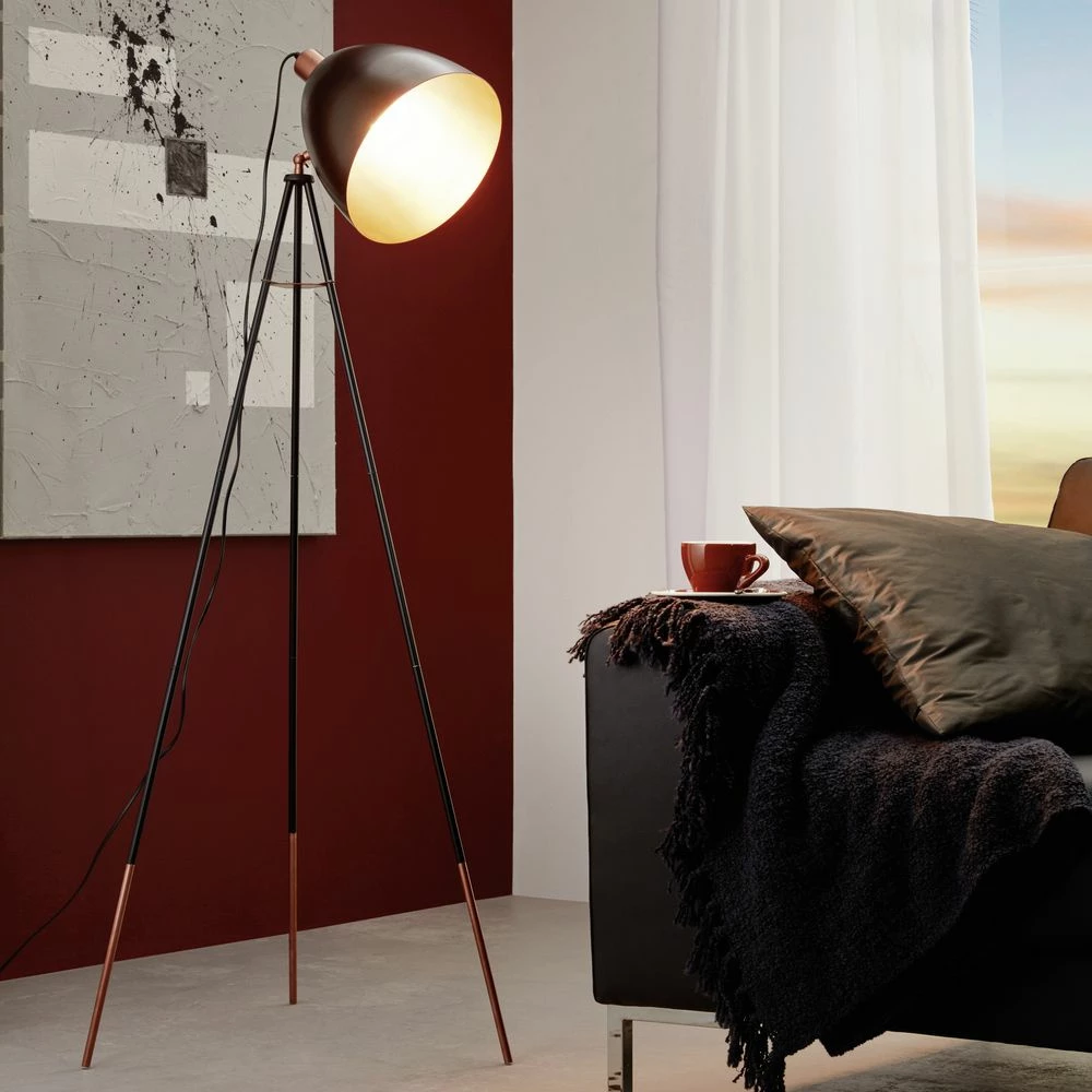 Vintage Stehleuchte mit Dreibein E27 3 Vintage Stehleuchte mit Dreibein E27