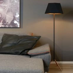 Stehleuchte Alegro, schwarz, gold, E27