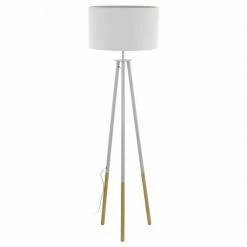 Stehleuchte Bidford mit Dreibein in Weiß E27