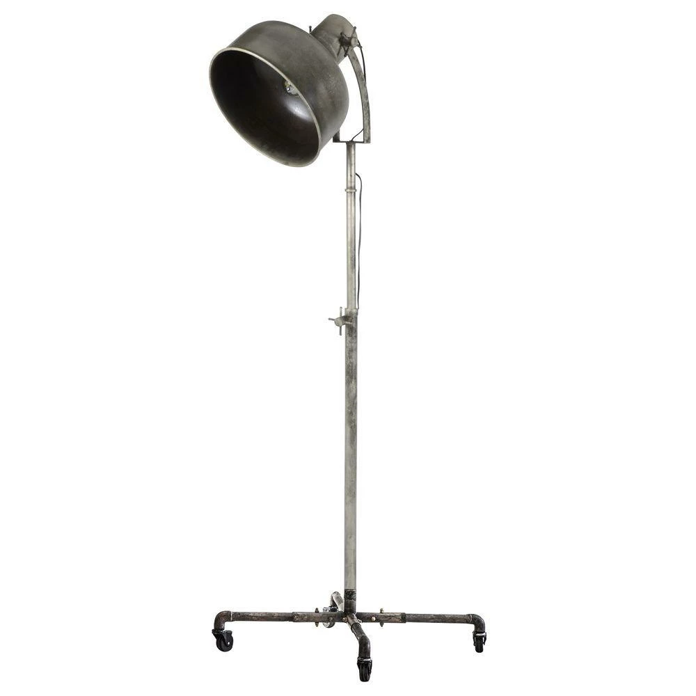 famlights | Vintage Stehleuchte Ole in Silber auf Rädern und Höhenverstellbar E27 6 famlights | Vintage Stehleuchte Ole in Silber auf Rädern und Höhenverstellbar E27 – Bild 4