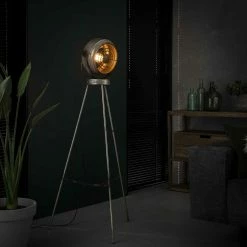 famlights | Stehleuchte Leo in Silber E27 1330mm