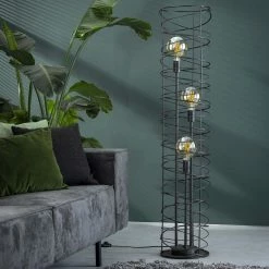 famlights | Stehleuchte Charlotta in Anthrazit E27 -Stehleuchten Verkäufe 2022 a 365416 famlights stehleuchte charlotta in anthrazit e2711