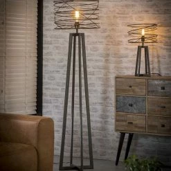 famlights | Stehleuchte Riccardo aus Metall in Grau E27 -Stehleuchten Verkäufe 2022 a 365420 famlights stehleuchte riccardo aus metall in grau e273