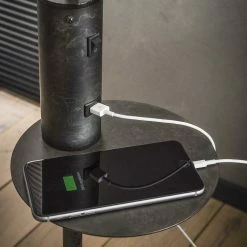 famlights | Stehleuchte Nick in Metall in Anthrazit inkl. USB Ladestation E27 -Stehleuchten Verkäufe 2022 a 365433 famlights stehleuchte nick in metall in anthrazit inkl usb ladestation e273