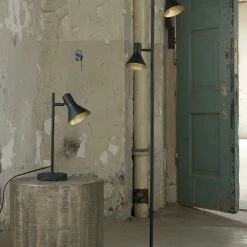 famlights | Stehleuchte Danilo in Schwarz E14