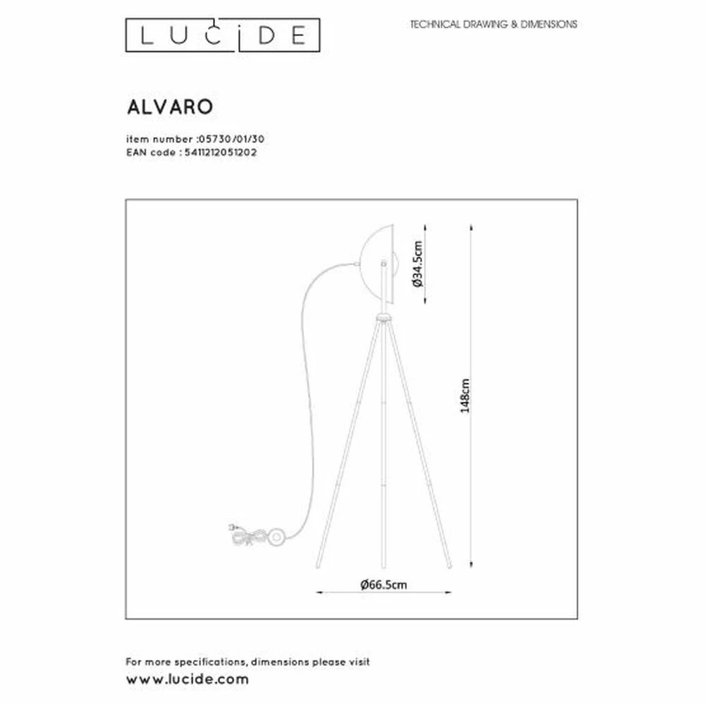 Stehleuchte Alvaro max. 40W E27 in Gold-matt 7 Stehleuchte Alvaro max. 40W E27 in Gold-matt – Bild 5