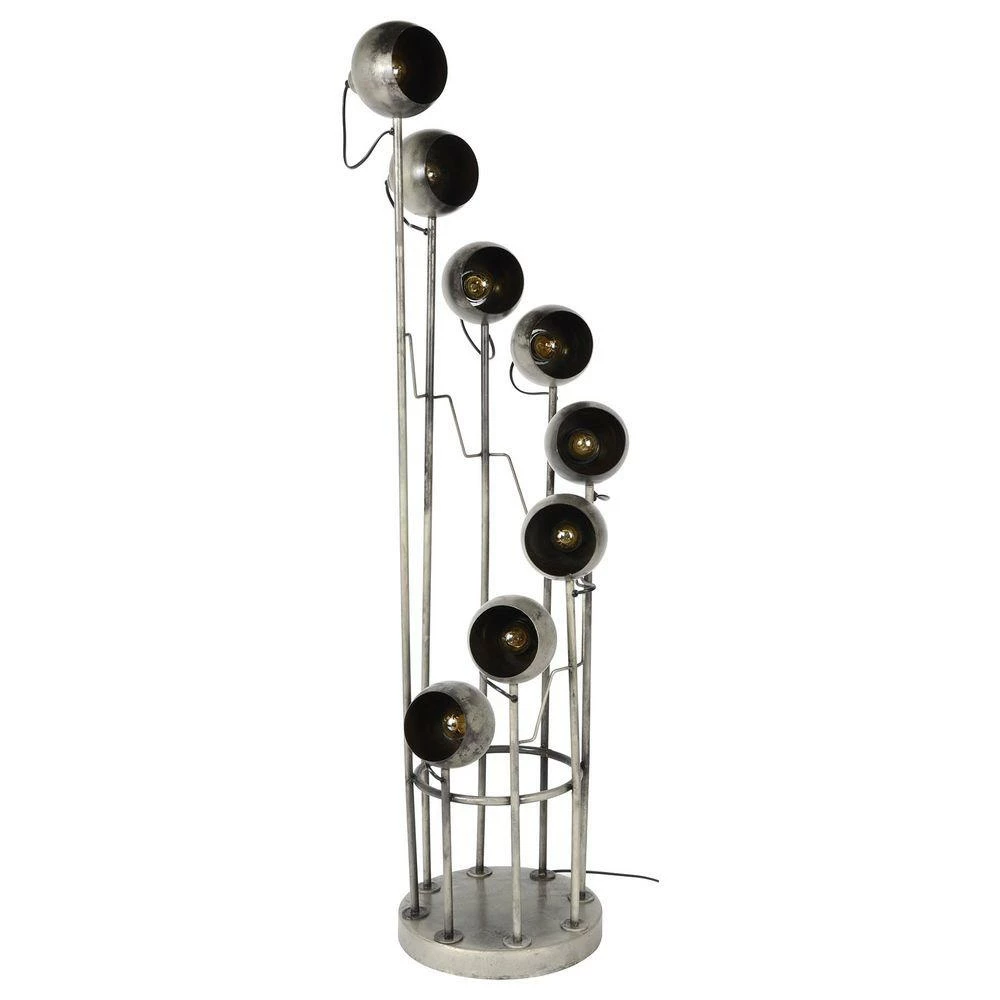 famlights | Stehleuchte Nikita in Silber E27 8-flammig 9 famlights | Stehleuchte Nikita in Silber E27 8-flammig – Bild 7