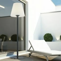 Stehleuchte Moris-Xl in Graphit und Weiß E27