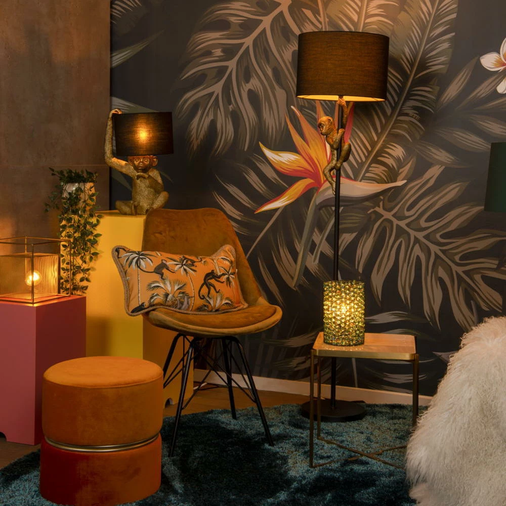 Affenstehlampe Chimp in Gold und Schwarz E27 9 Affenstehlampe Chimp in Gold und Schwarz E27 – Bild 7