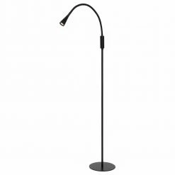 LED Stehleuchte Zozy aus Kunststoff in Schwarz