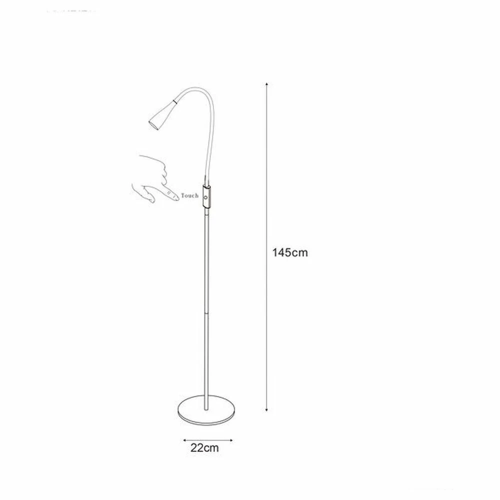 LED Stehleuchte Zozy aus Kunststoff in Schwarz 8 LED Stehleuchte Zozy aus Kunststoff in Schwarz – Bild 6