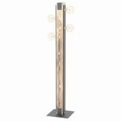 Stehleuchte Layham in Braun und Schwarz E27 4-flammig