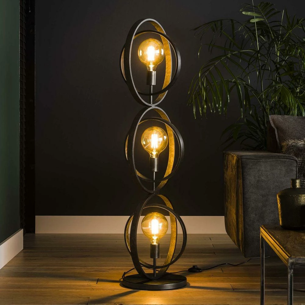 famlights | Stehleuchte Henrik in Grau E27 3-flammig 5 famlights | Stehleuchte Henrik in Grau E27 3-flammig – Bild 3