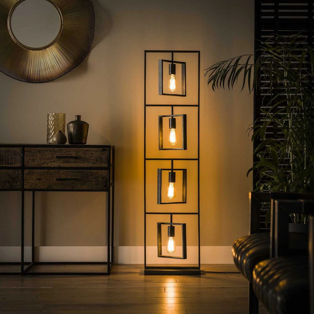 famlights | Stehleuchte Linus in Grau E27 4-flammig 3 famlights | Stehleuchte Linus in Grau E27 4-flammig