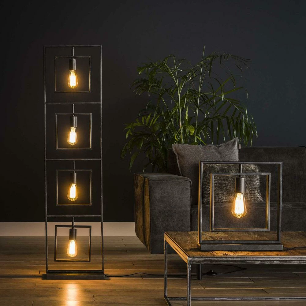 famlights | Stehleuchte Linus in Grau E27 4-flammig 7 famlights | Stehleuchte Linus in Grau E27 4-flammig – Bild 5