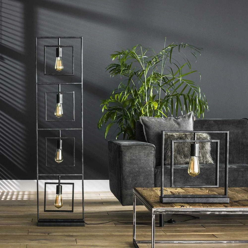 famlights | Stehleuchte Linus in Grau E27 4-flammig 8 famlights | Stehleuchte Linus in Grau E27 4-flammig – Bild 6