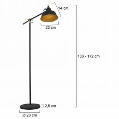 Stehleuchte Nové E27 -Stehleuchten Verkäufe 2022 a 406360 stehleuchte nove in schwarz und gold e2714
