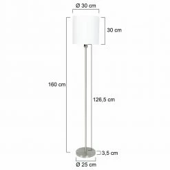 Stehleuchte Noor in Silber und Weiß E27 16 Stehleuchte Noor in Silber und Weiß E27 -Stehleuchten Verkäufe 2022 a 406456 stehleuchte noor in silber und weiss e277