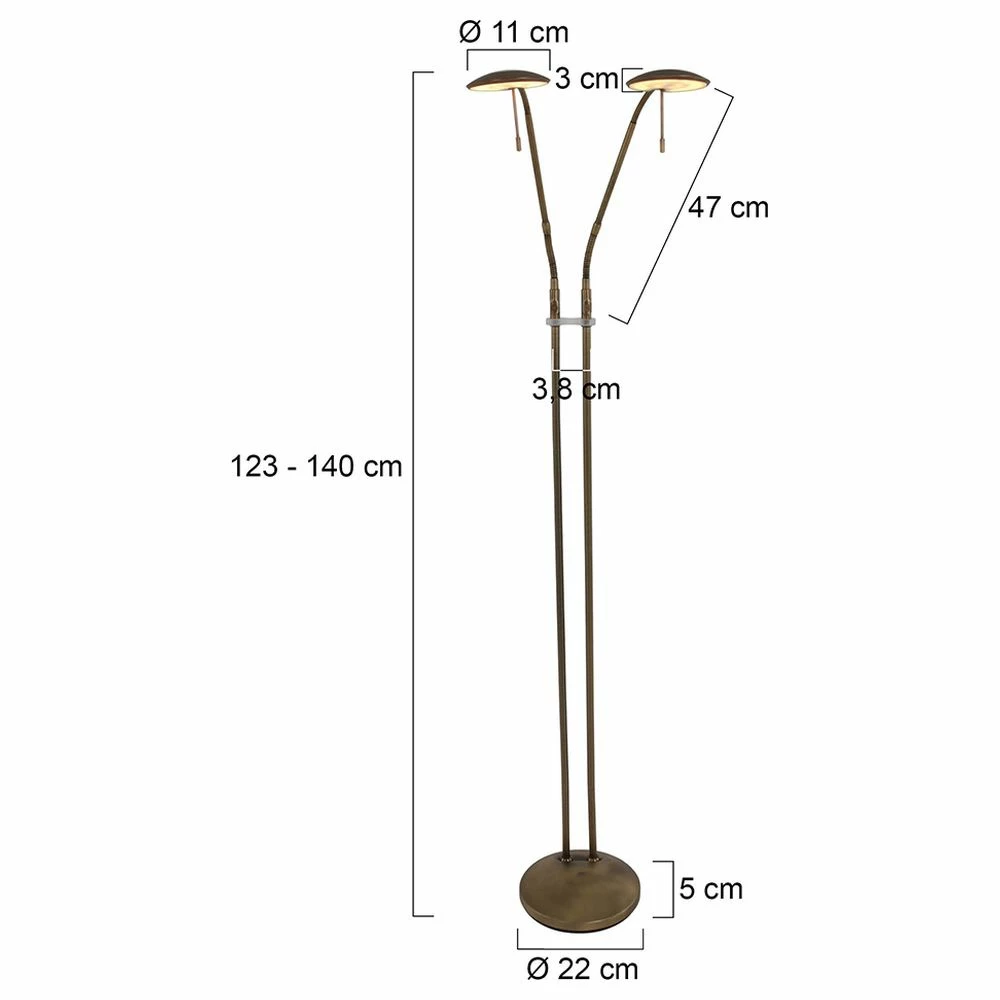 LED Stehleuchte Zenith 2x 6W 1400lm 11 LED Stehleuchte Zenith 2x 6W 1400lm – Bild 9