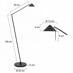 LED Stehleuchte Punkt in Schwarz und Chrom -Stehleuchten Verkäufe 2022 a 406591 led stehleuchte punkt in schwarz und chrom 6w 700lm13