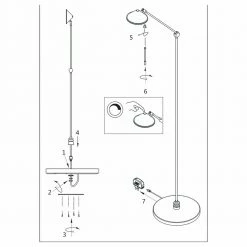 LED Stehleuchte Punkt in Schwarz und Chrom -Stehleuchten Verkäufe 2022 a 406591 led stehleuchte punkt in schwarz und chrom 6w 700lm14