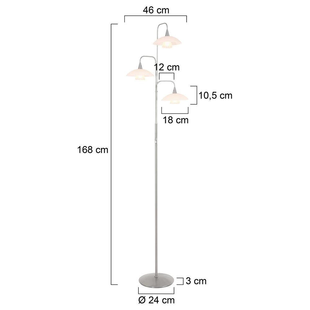 LED Stehleuchte Tallerken 3x 3W 900lm G9 3-flammig 16 LED Stehleuchte Tallerken 3x 3W 900lm G9 3-flammig – Bild 14