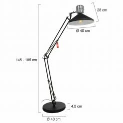 Stehleuchte Zappa in Schwarz und Silber E27 -Stehleuchten Verkäufe 2022 a 406885 stehleuchte zappa in schwarz und silber e2712