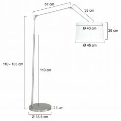 Stehleuchte Gramineus E27 -Stehleuchten Verkäufe 2022 a 407112 stehleuchte gramineus in silber und weiss grau e279