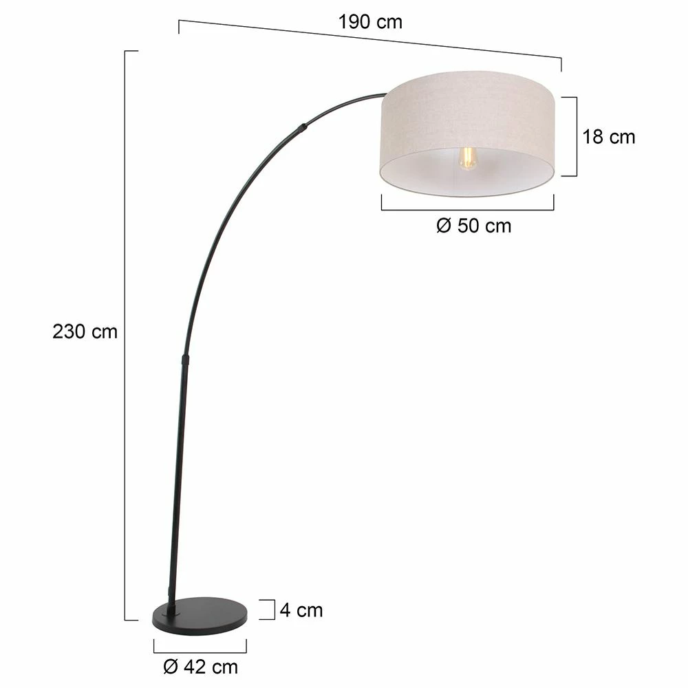 Stehleuchte Gramineus in Schwarz und Grau E27 9 Stehleuchte Gramineus in Schwarz und Grau E27 – Bild 7