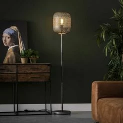 famlights | Stehleuchte Danny in Altsilber E27