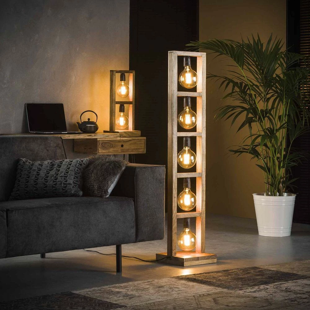 famlights | Stehleuchte Patricia in Natur E27 5-flammig 5 famlights | Stehleuchte Patricia in Natur E27 5-flammig – Bild 3