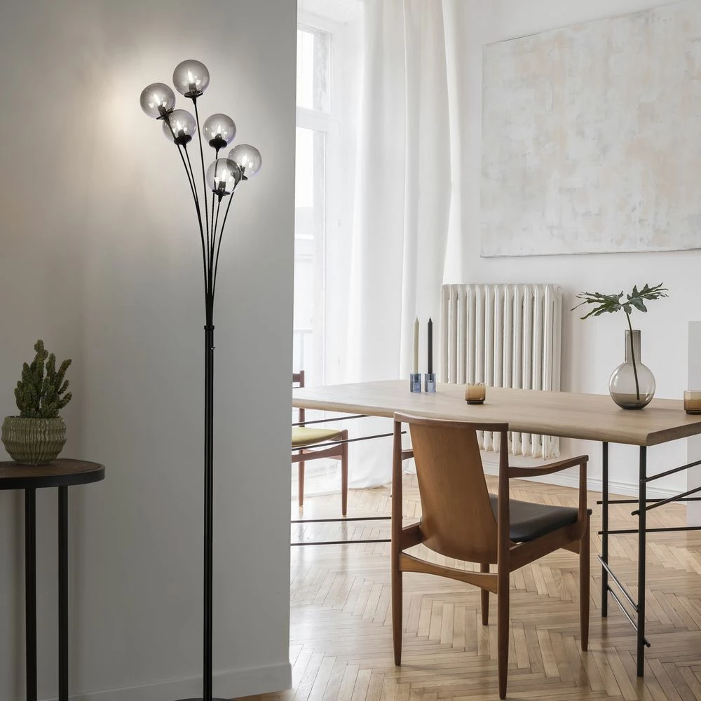 LED Stehleuchte Widow in Schwarz 6x 3W 1800lm G9 6-flammig 3 LED Stehleuchte Widow in Schwarz 6x 3W 1800lm G9 6-flammig