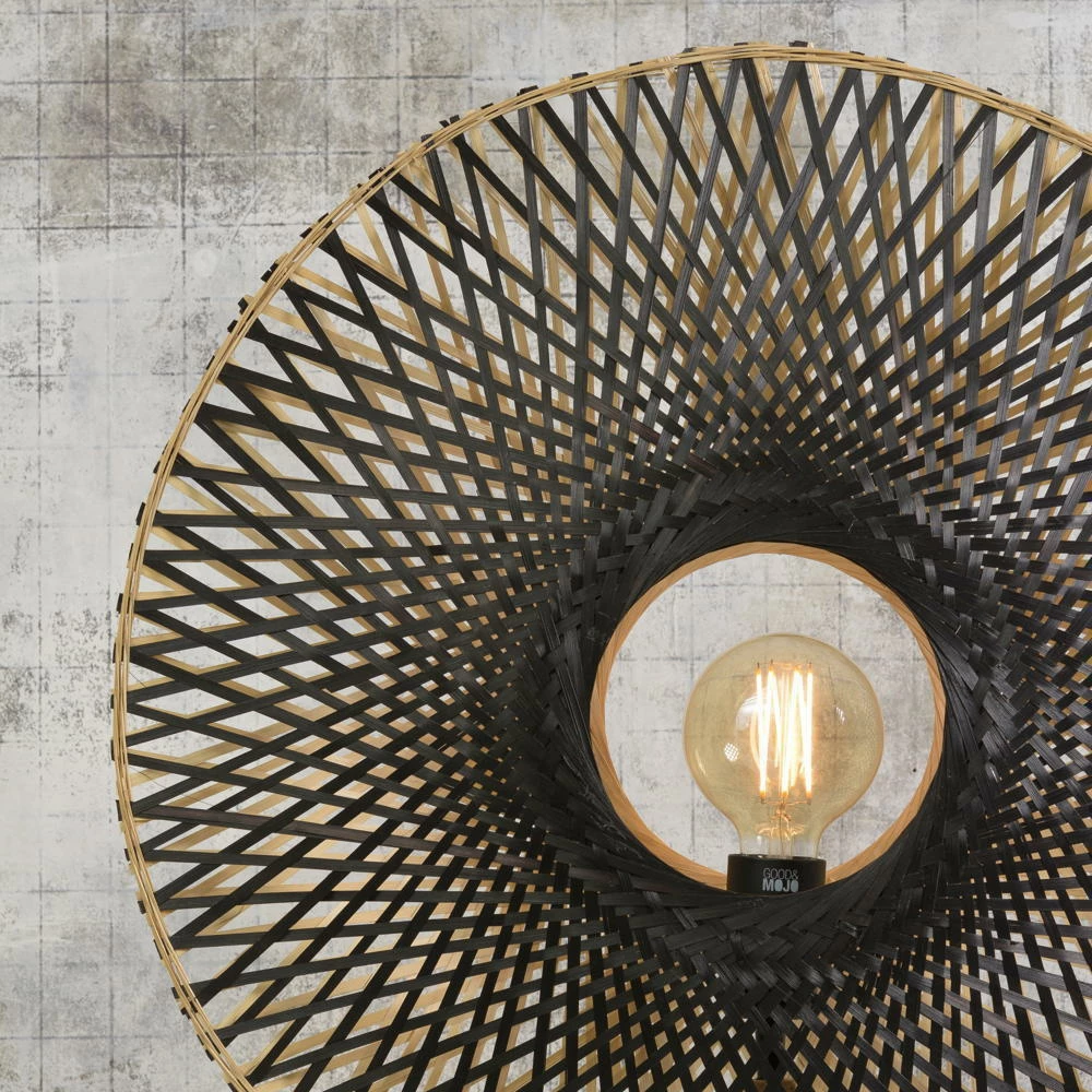 Stehleuchte Kalimantan in Natur-hell und Schwarz E27 7 Stehleuchte Kalimantan in Natur-hell und Schwarz E27 – Bild 5