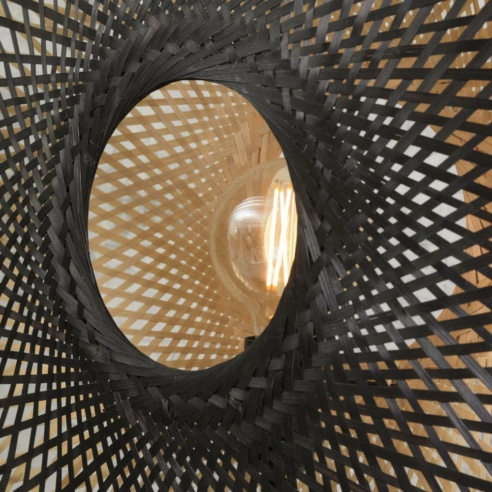 Stehleuchte Kalimantan in Natur-hell und Schwarz E27 8 Stehleuchte Kalimantan in Natur-hell und Schwarz E27 – Bild 6