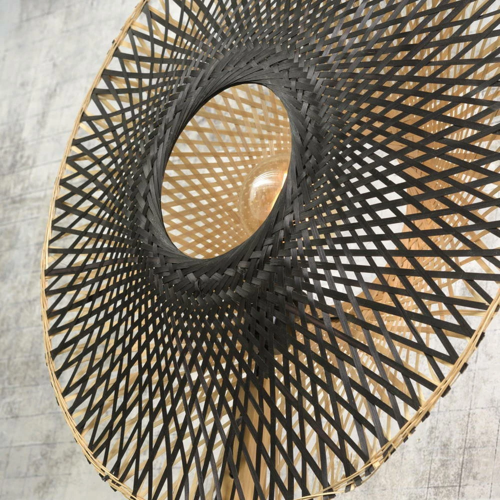 Stehleuchte Kalimantan in Natur-hell und Schwarz E27 9 Stehleuchte Kalimantan in Natur-hell und Schwarz E27 – Bild 7