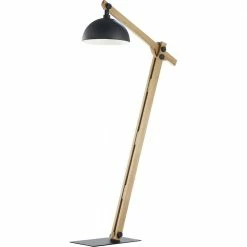 famlights | Stehleuchte Michael in Braun und Schwarz E27