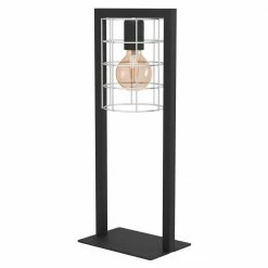 Stehleuchte Jubily in Schwarz und Stahl-verzinkt E27