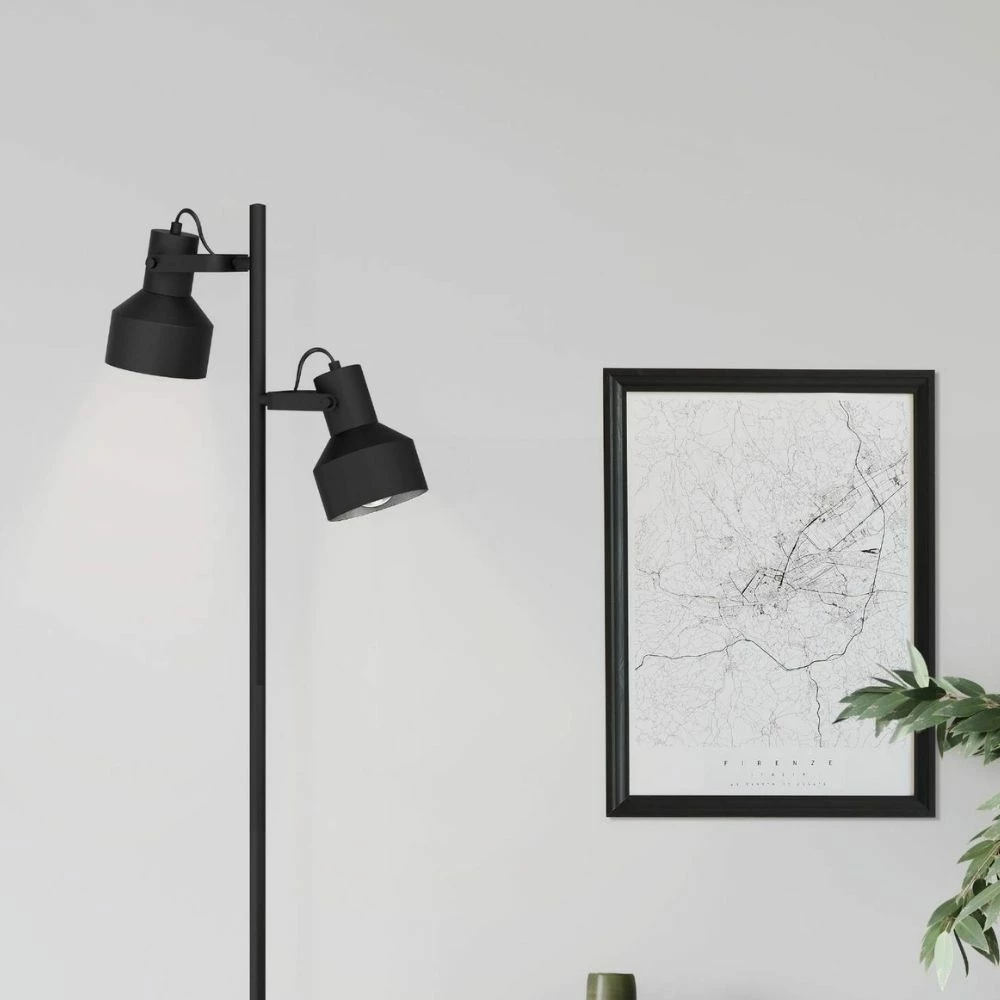 Stehleuchte Casibare in Schwarz E27 2-flammig 3 Stehleuchte Casibare in Schwarz E27 2-flammig