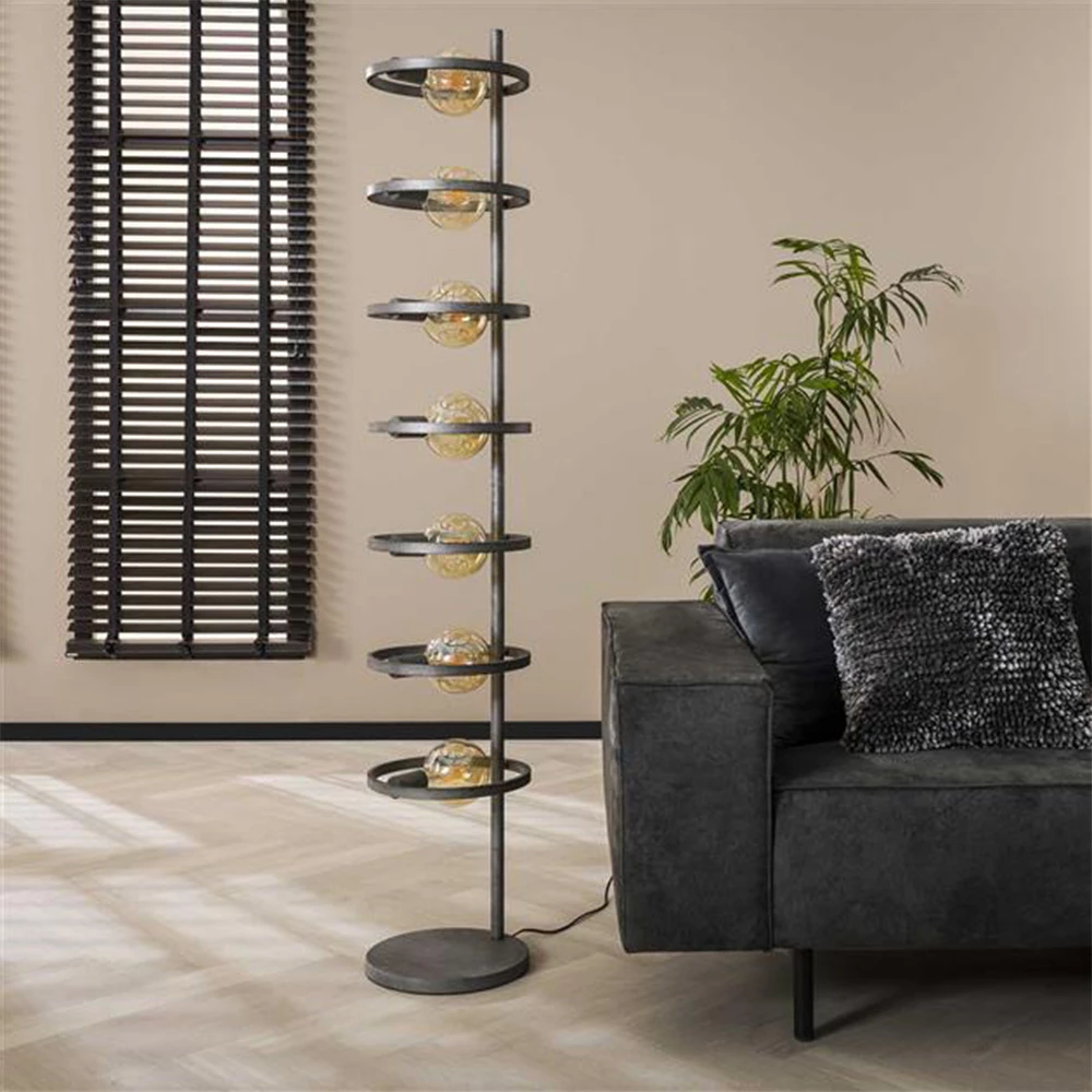 famlights | Stehleuchte Annabell in Altsilber E27 7-flammig 4 famlights | Stehleuchte Annabell in Altsilber E27 7-flammig – Bild 2