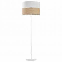 famlights | Stehleuchte Lias in Weiß und Braun E27