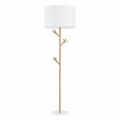 famlights | Stehleuchte Elise in Weiß und Braun E27