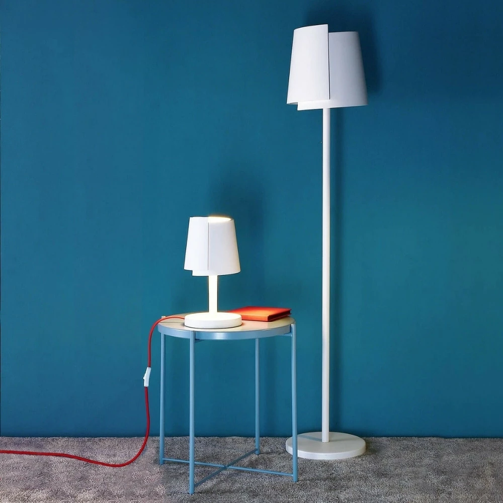 Stehleuchte Twister in Weiß E27 3 Stehleuchte Twister in Weiß E27