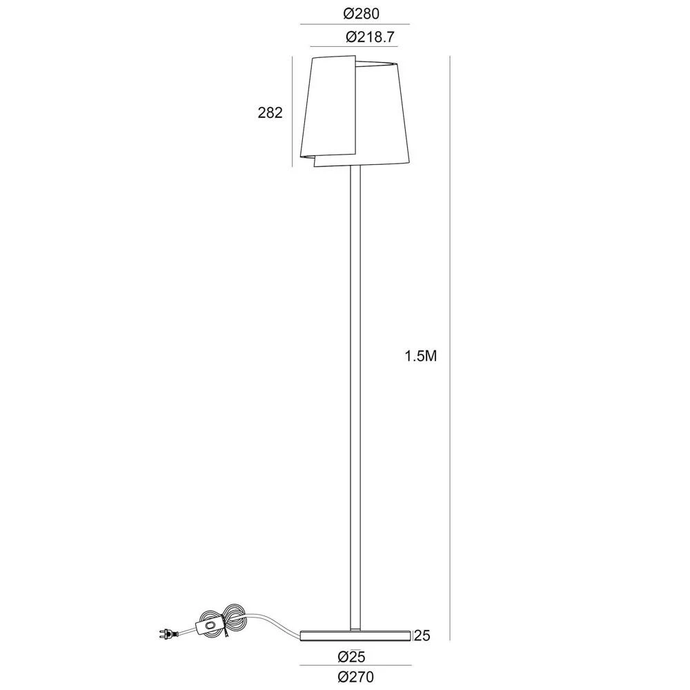 Stehleuchte Twister in Weiß E27 5 Stehleuchte Twister in Weiß E27 – Bild 3