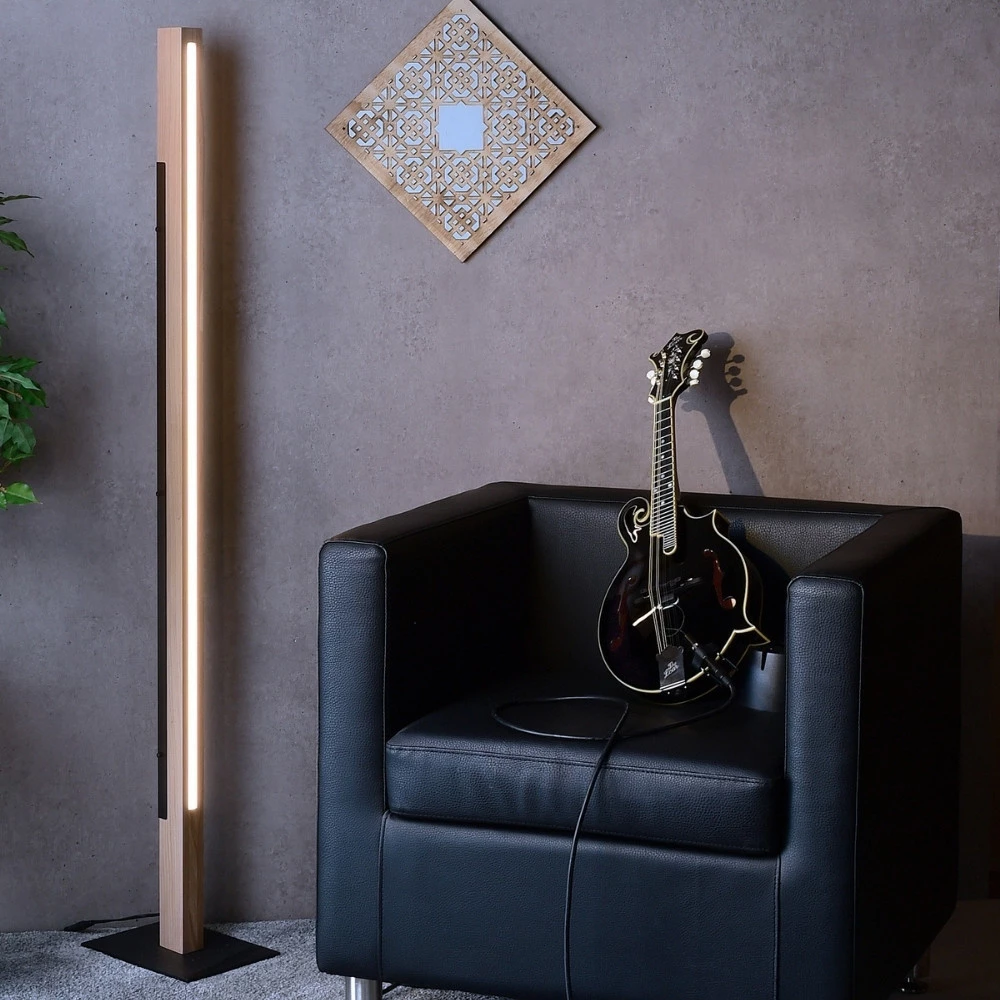 LED Stehleuchte Madera in Braun und Schwarz 17W 1592lm 6 LED Stehleuchte Madera in Braun und Schwarz 17W 1592lm – Bild 4