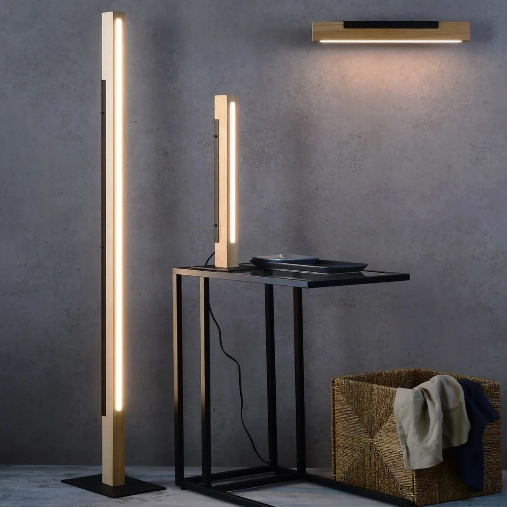 LED Stehleuchte Madera in Braun und Schwarz 17W 1592lm 8 LED Stehleuchte Madera in Braun und Schwarz 17W 1592lm – Bild 6