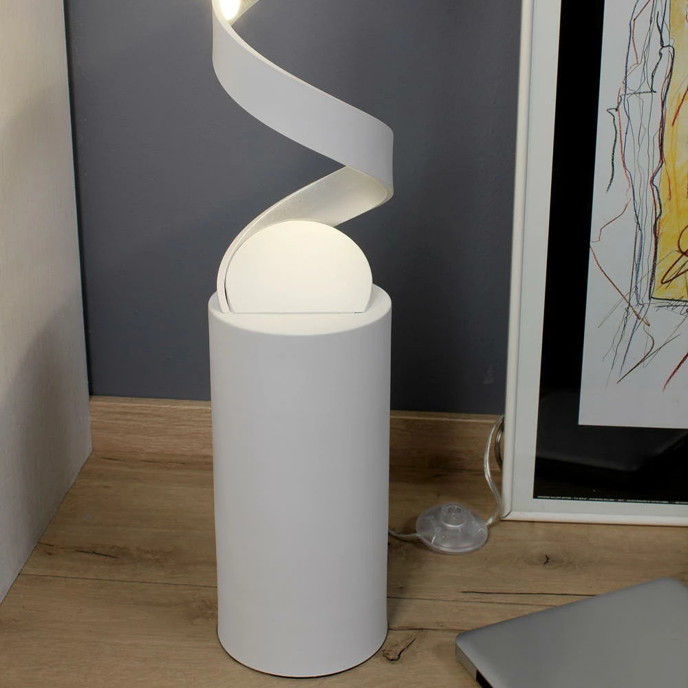 LED Stehleuchte Helix in Weiß und Silber 30W 2400lm 7 LED Stehleuchte Helix in Weiß und Silber 30W 2400lm – Bild 5