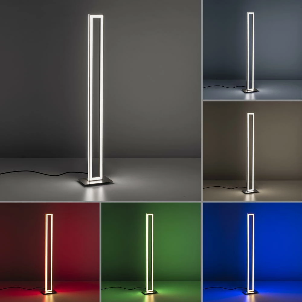 LED Stehleuchte Helix in Aluminium 2x 17,5W 1300lm 4 LED Stehleuchte Helix in Aluminium 2x 17,5W 1300lm – Bild 2