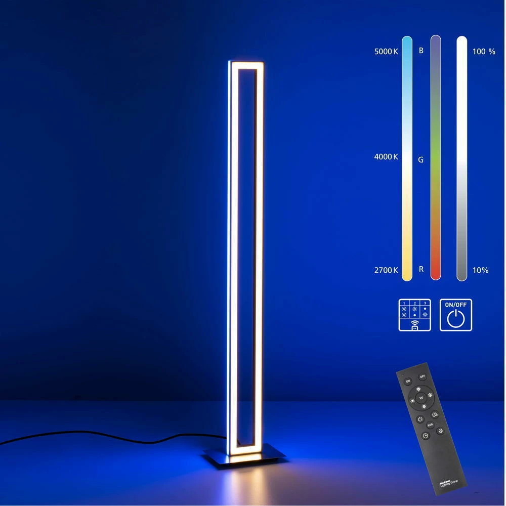 LED Stehleuchte Helix in Aluminium 2x 17,5W 1300lm 6 LED Stehleuchte Helix in Aluminium 2x 17,5W 1300lm – Bild 4