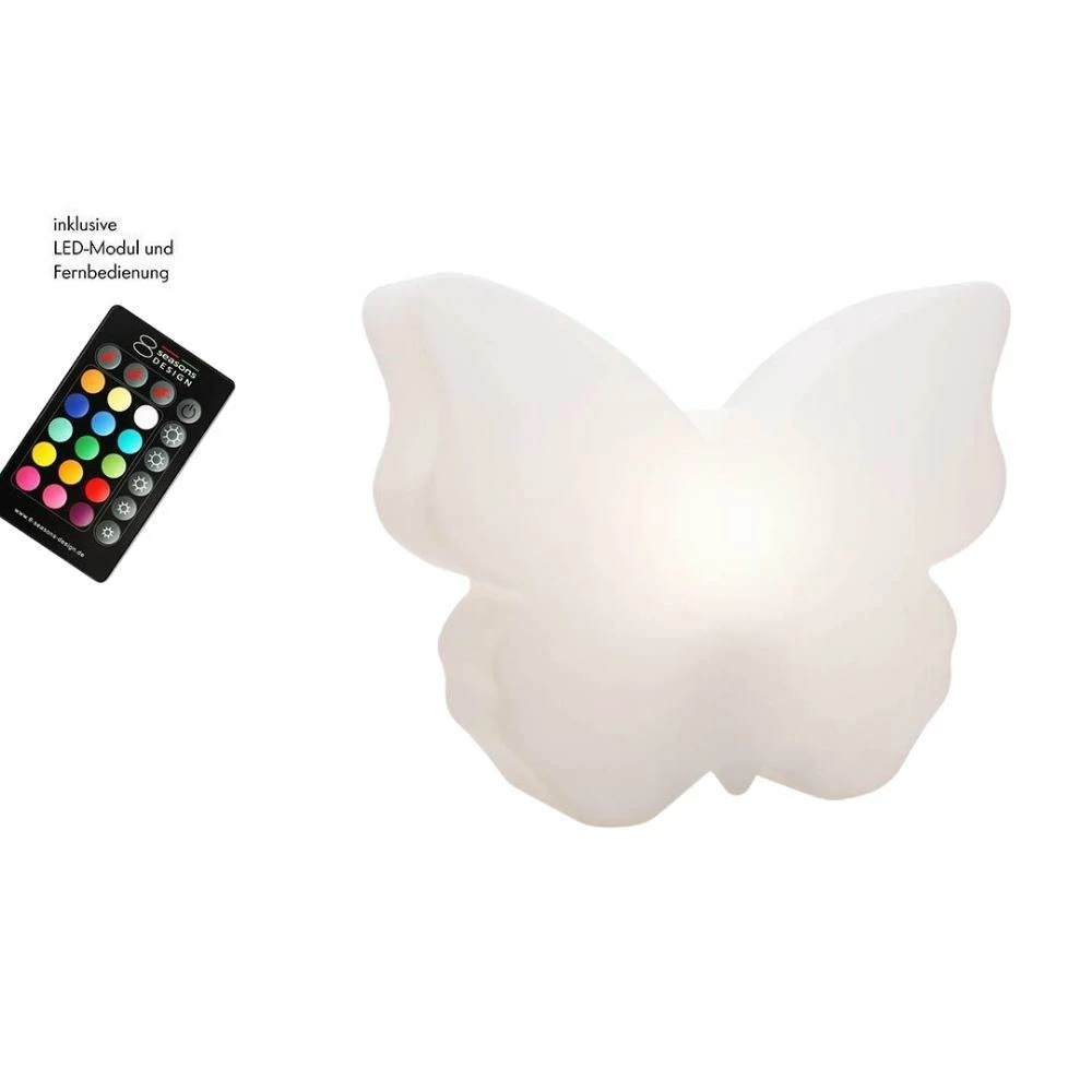 LED Stehleuchte Shining Butterfly RGBW in Weiß 6W 470lm E27 IP44 3 LED Stehleuchte Shining Butterfly RGBW in Weiß 6W 470lm E27 IP44