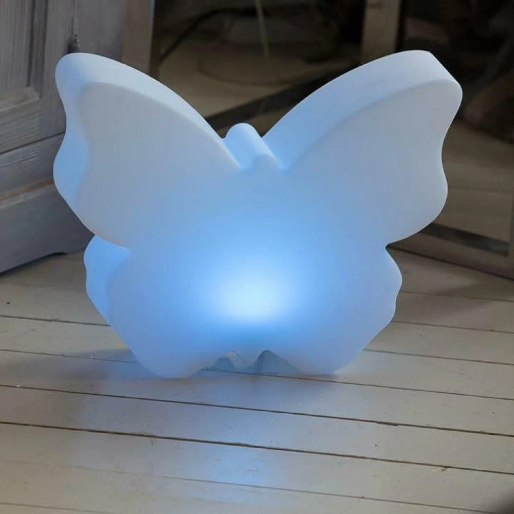 LED Stehleuchte Shining Butterfly RGBW in Weiß 6W 470lm E27 IP44 6 LED Stehleuchte Shining Butterfly RGBW in Weiß 6W 470lm E27 IP44 – Bild 4